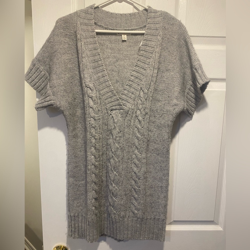 Pandemonium Wool-Blend Alpaca Cable-Knit Sweater — Light Grey Size S/P